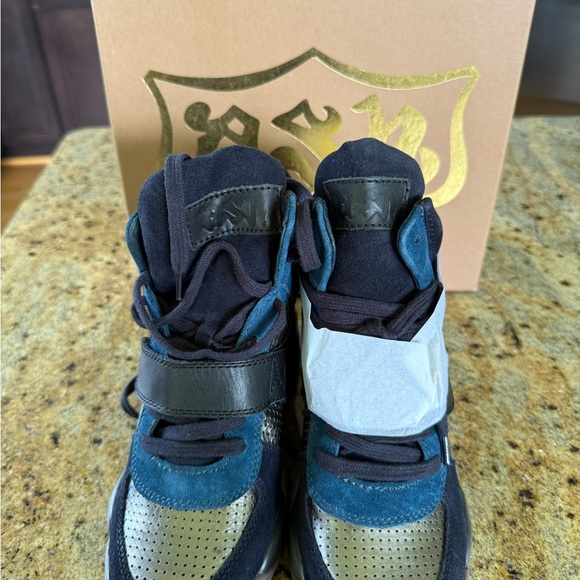 Ash Shoes - ASH Stylish Blue and Black Wedge Sneakers
